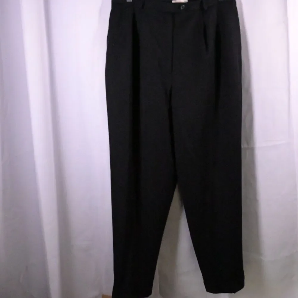 Talbots Black‎ 100% Wool 2-Piece Pants Suit Japan Women's Petite 16P - Picture 2 of 14